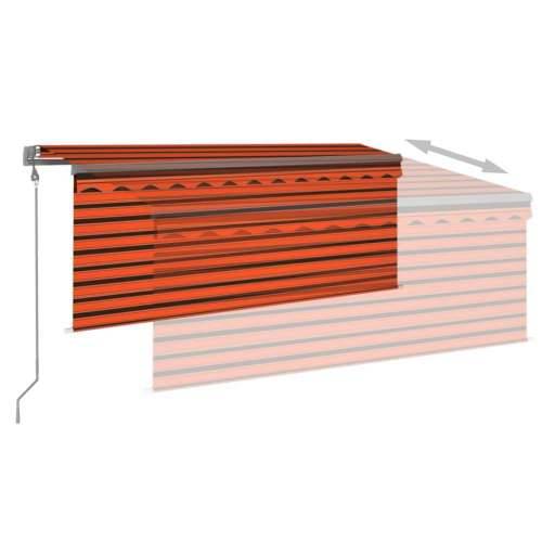 Automatska tenda roleta i senzor LED 3 x 2,5 m narančasto-smeđa   - Šareni 3 x 2.5 m 1 Cijena