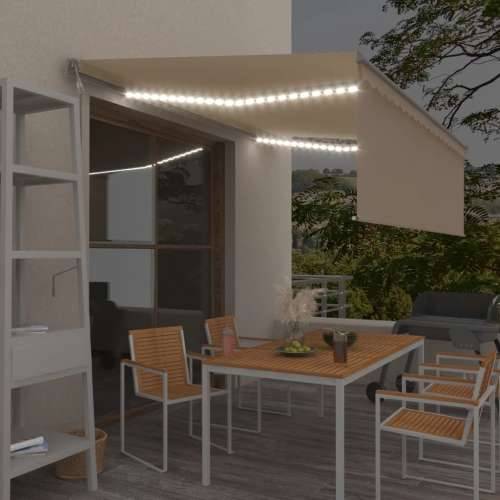 Automatska tenda s roletom i senzorom LED 4 x 3 m krem   - Krema 4 x 3 m 1 Cijena