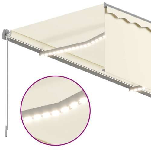 Automatska tenda s roletom i senzorom LED 4 x 3 m krem   - Krema 4 x 3 m 1 Cijena