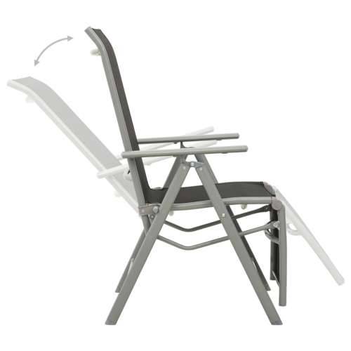 Nagibne vrtne stolice 2 kom od tekstilena i aluminija srebrne Cijena