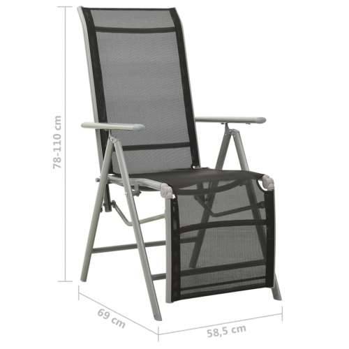 Nagibne vrtne stolice 2 kom od tekstilena i aluminija srebrne Cijena