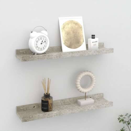 Zidne police 2 kom siva boja betona 40 x 9 x 3 cm - Beton siva 40 x 9 x 3 cm 2 1 Cijena
