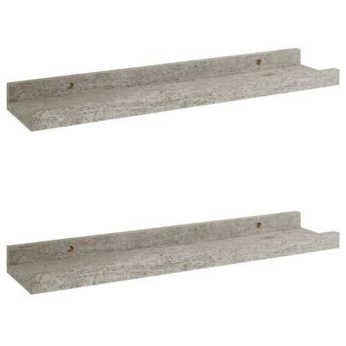 Zidne police 2 kom siva boja betona 40 x 9 x 3 cm - Beton siva 40 x 9 x 3 cm 2 1 Cijena