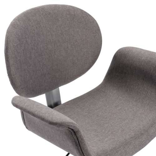 Okretna blagovaonska stolica od tkanine siva Cijena