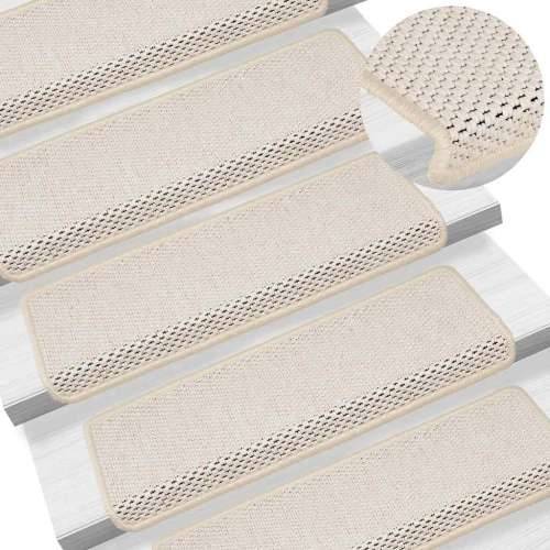 Ljepljivi tepisi za stepenice 15 kom 65x21x4 cm krem - Krema 15 Cijena