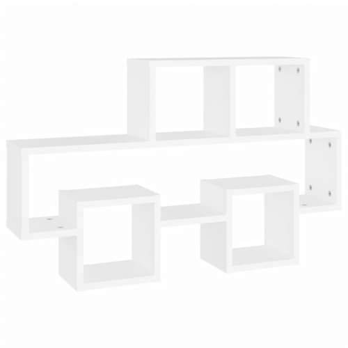Zidne police u obliku automobila bijele 82 x 15 x 51 cm drvene - Bijela 1 Cijena