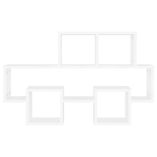 Zidne police u obliku automobila bijele 82 x 15 x 51 cm drvene - Bijela 1 Cijena
