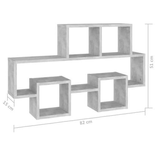 Zidne police u obliku automobila boja betona 82x15x51 cm drvene - Beton siva 1 Cijena