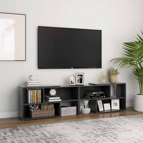 TV ormarić sivi 149 x 30 x 52 cm od konstruiranog drva - Siva 1 149 cm Cijena
