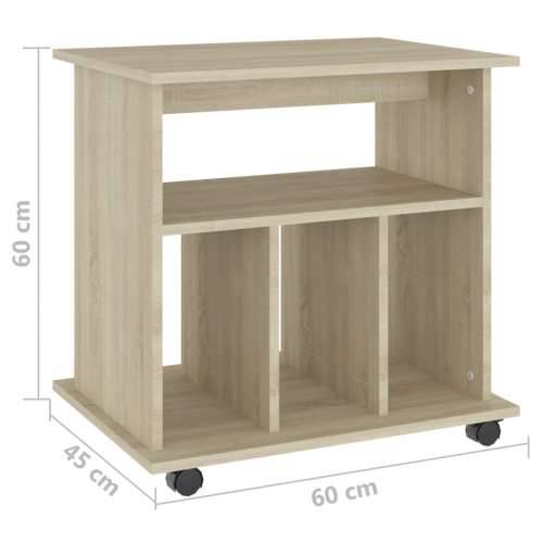 Ormarić s kotačima boja hrasta sonome 60x45x60 cm drvena - sonoma hrast 1 Cijena