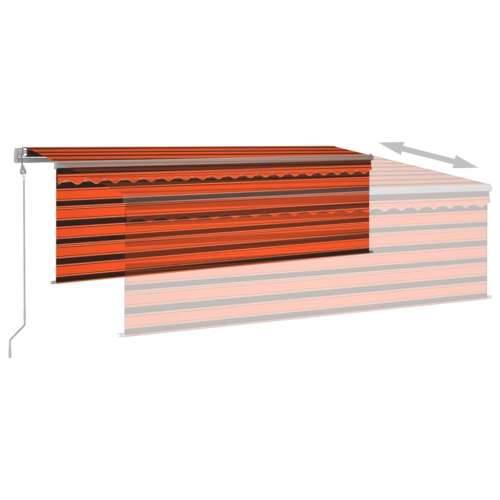 Automatska tenda roleta i senzor LED 4,5 x 3 m narančasto-smeđa - Šareni 4.5 x 3 m 1 Cijena