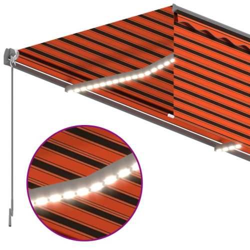 Automatska tenda roleta i senzor LED 4,5 x 3 m narančasto-smeđa - Šareni 4.5 x 3 m 1 Cijena