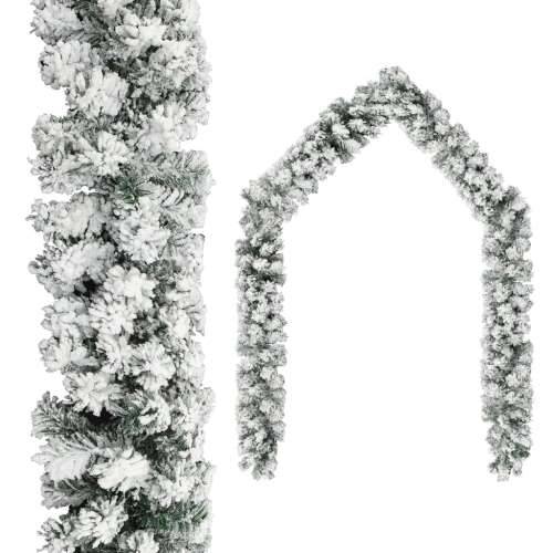 Božićna girlanda s LED svjetlima i snijegom zelena 10 m PVC Cijena
