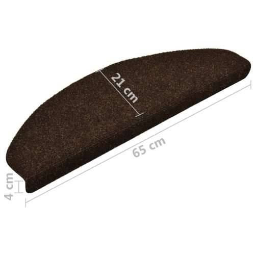 Ljepljivi tepisi za stepenice 10 kom smeđi 65 x 21 x 4 cm - Smeđa 65 x 21 x 4 cm 10 Cijena