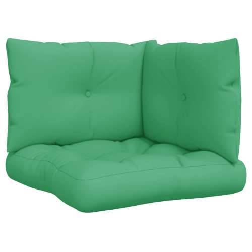 Jastuci za palete 3 kom zeleni od tkanine Cijena