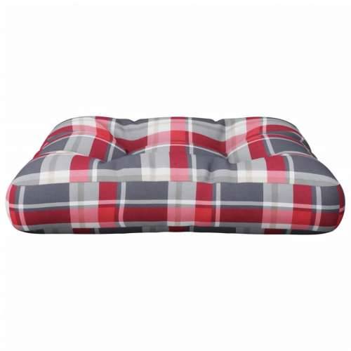 Jastuci za palete crveni karirani od tkanine Cijena