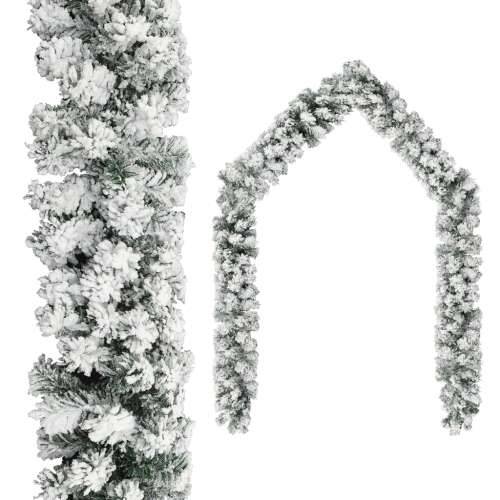 Božićna girlanda s LED svjetlima i snijegom zelena 5 m PVC Cijena
