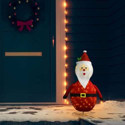 Ukrasna božićna figura Djeda Mraza LED luksuzna tkanina 90 cm Cijena