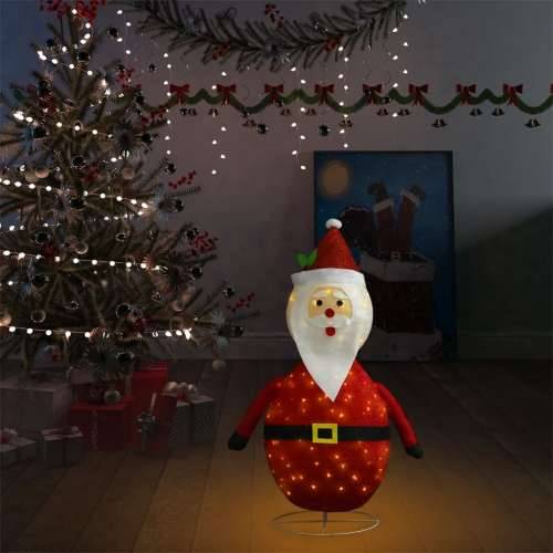 Ukrasna božićna figura Djeda Mraza LED luksuzna tkanina 90 cm Cijena