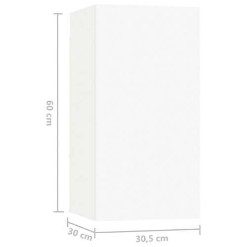 5-dijelni set TV ormarića bijeli od konstruiranog drva - Bijela 1 120 cm Cijena