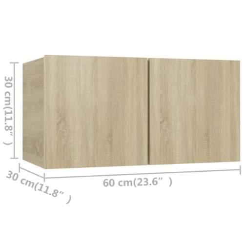 8-dijelni set TV ormarića boja hrasta sonome konstruirano drvo - sonoma hrast 1 60 cm Cijena