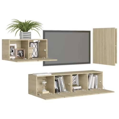 4-dijelni set TV ormarića boja hrasta sonome konstruirano drvo - sonoma hrast 1 60 cm Cijena