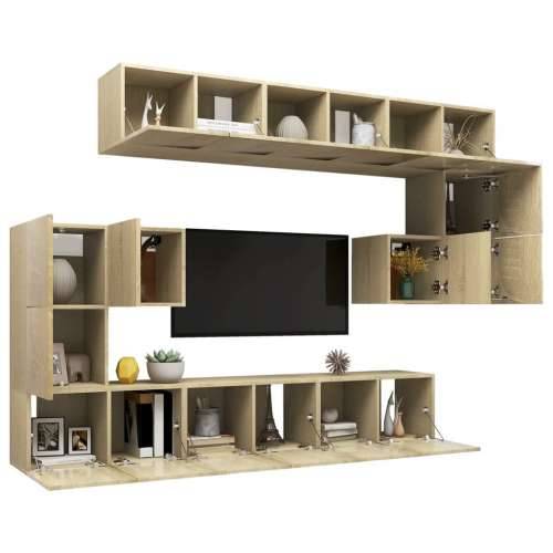 10-dijelni set TV ormarića boja hrasta sonome konstruirano drvo - sonoma hrast 10 60 cm Cijena