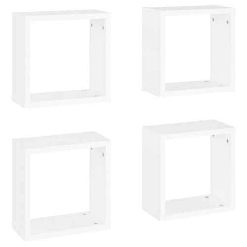 Kockaste zidne police 4 kom bijele 30 x 15 x 30 cm - Bijela 30 x 15 x 30 cm 4 1 Cijena