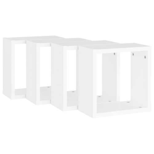 Kockaste zidne police 4 kom bijele 30 x 15 x 30 cm - Bijela 30 x 15 x 30 cm 4 1 Cijena