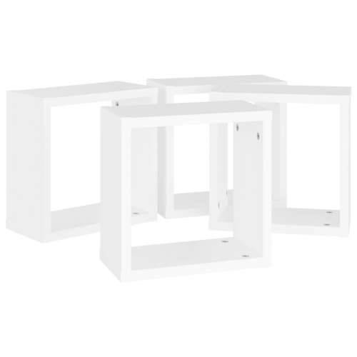 Kockaste zidne police 4 kom bijele 30 x 15 x 30 cm - Bijela 30 x 15 x 30 cm 4 1 Cijena