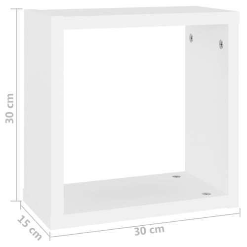 Kockaste zidne police 4 kom bijele 30 x 15 x 30 cm - Bijela 30 x 15 x 30 cm 4 1 Cijena