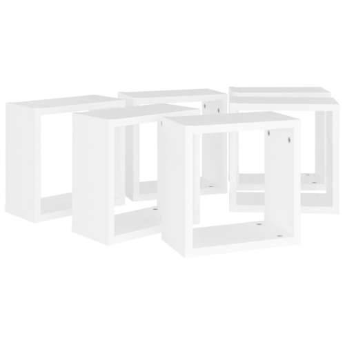 Kockaste zidne police 6 kom bijele 30 x 15 x 30 cm - Bijela 30 x 15 x 30 cm 6 1 Cijena