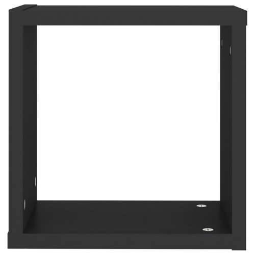 Kockaste zidne police 6 kom crne 30 x 15 x 30 cm - Crna 30 x 15 x 30 cm 6 1 Cijena