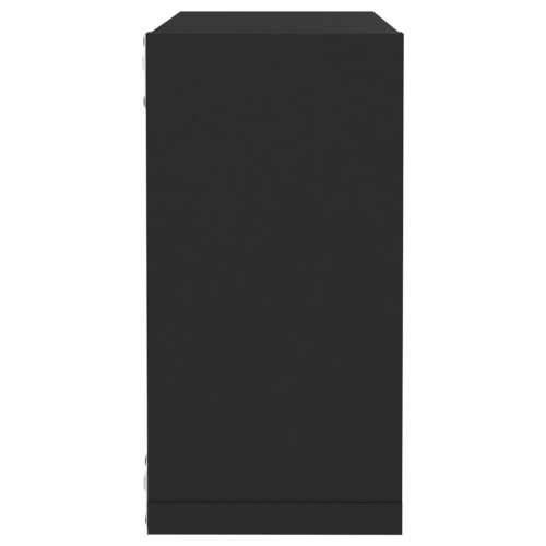 Kockaste zidne police 6 kom crne 30 x 15 x 30 cm - Crna 30 x 15 x 30 cm 6 1 Cijena