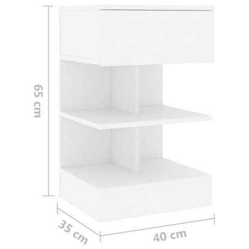 Noćni ormarići 2 kom bijeli 40 x 35 x 65 cm konstruirano drvo - Bijela 2 Cijena