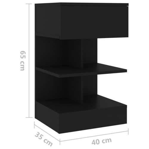 Noćni ormarići 2 kom crni 40 x 35 x 65 cm Crna 2 Cijena