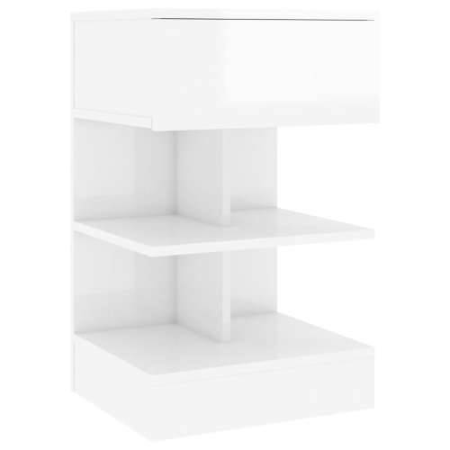 Noćni ormarići 2 kom visoki sjaj bijeli 40 x 35 x 65 cm - Visoko sjajno bijela 2 Cijena