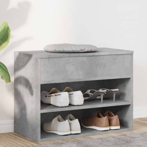 Klupa za cipele boja betona 60 x 30 x 45 cm konstruirano drvo - Beton siva 60 x 30 x 45 cm 1 Cijena