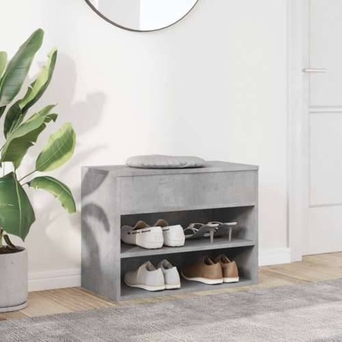 Klupa za cipele boja betona 60 x 30 x 45 cm konstruirano drvo - Beton siva 60 x 30 x 45 cm 1 Cijena