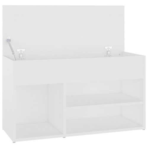 Klupa za cipele bijela 80 x 30 x 45 cm od konstruiranog drva - Bijela 80 x 30 x 45 cm 1 Cijena