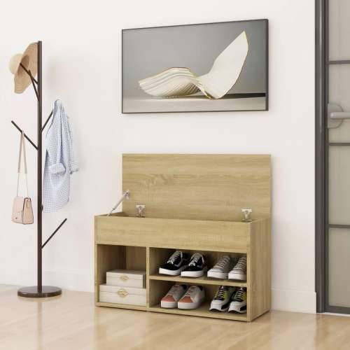 Klupa za cipele boja hrasta 80 x 30 x 45 cm konstruirano drvo - sonoma hrast 80 x 30 x 45 cm 1 Cijena