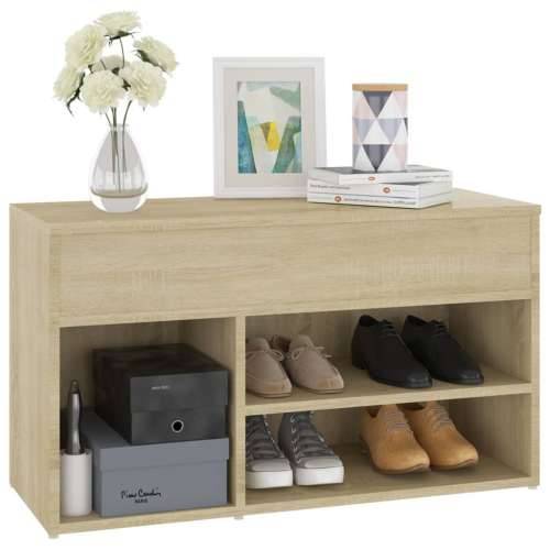 Klupa za cipele boja hrasta 80 x 30 x 45 cm konstruirano drvo - sonoma hrast 80 x 30 x 45 cm 1 Cijena