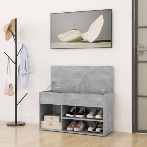Klupa za cipele boja betona 80 x 30 x 45 cm konstruirano drvo - Beton siva 80 x 30 x 45 cm 1 Cijena