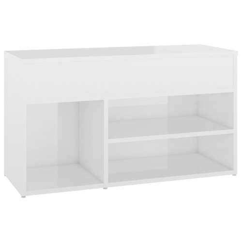 Klupa za cipele sjajna bijela 80 x 30 x 45 cm konstruirano drvo - Visoko sjajno bijela 80 x 30 x 45 cm 1 Cijena