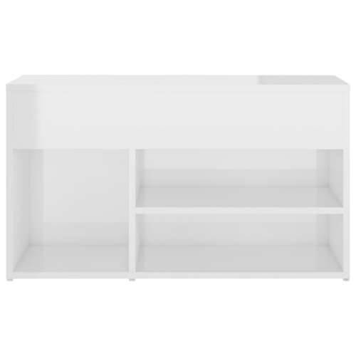 Klupa za cipele sjajna bijela 80 x 30 x 45 cm konstruirano drvo - Visoko sjajno bijela 80 x 30 x 45 cm 1 Cijena