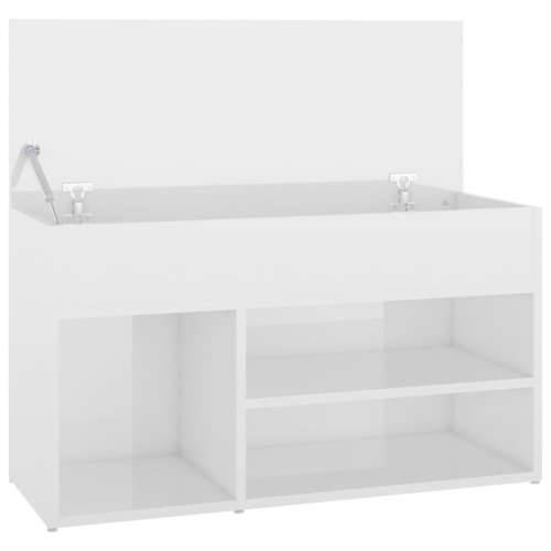 Klupa za cipele sjajna bijela 80 x 30 x 45 cm konstruirano drvo - Visoko sjajno bijela 80 x 30 x 45 cm 1 Cijena
