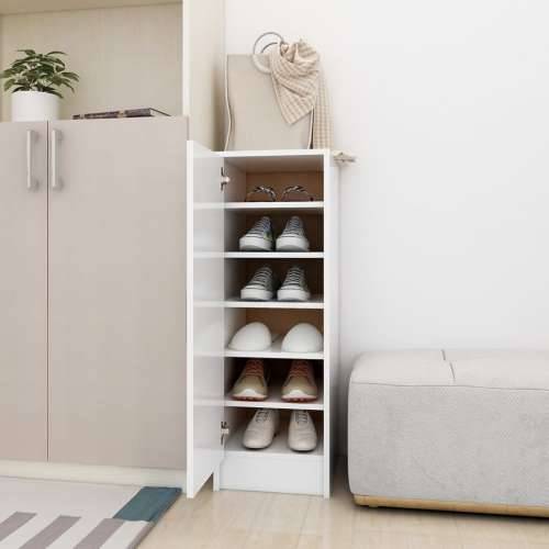Ormarić za cipele bijeli 32 x 35 x 92 cm od konstruiranog drva - Bijela 31.5 x 35 x 92 cm 1 shoe cabinet with door Cijena