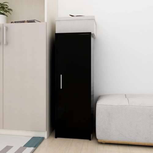Ormarić za cipele crni 32 x 35 x 92 cm od konstruiranog drva - Crna 31.5 x 35 x 92 cm 1 shoe cabinet with door Cijena