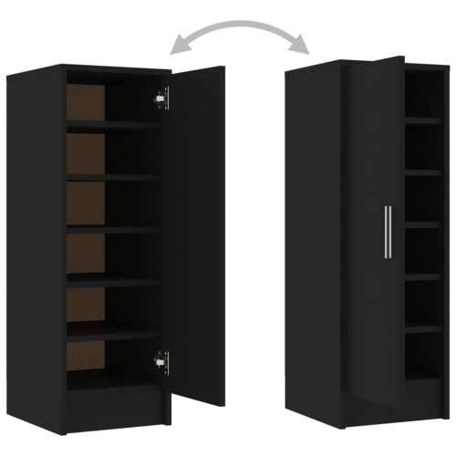 Ormarić za cipele crni 32 x 35 x 92 cm od konstruiranog drva - Crna 31.5 x 35 x 92 cm 1 shoe cabinet with door Cijena