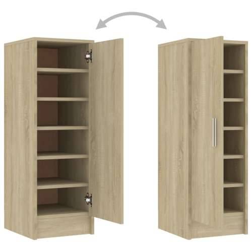 Ormarić za cipele boja hrasta 32 x 35 x 92 cm konstruirano drvo - sonoma hrast 31.5 x 35 x 92 cm 1 shoe cabinet with door Cijena